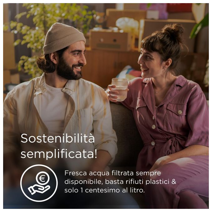 Brita 1053535 mypure SLIM V-MF Filtro Acqua Sottolavello 3 Stadi 8000 L 12 Mesi Timer Digitale colore Bianco