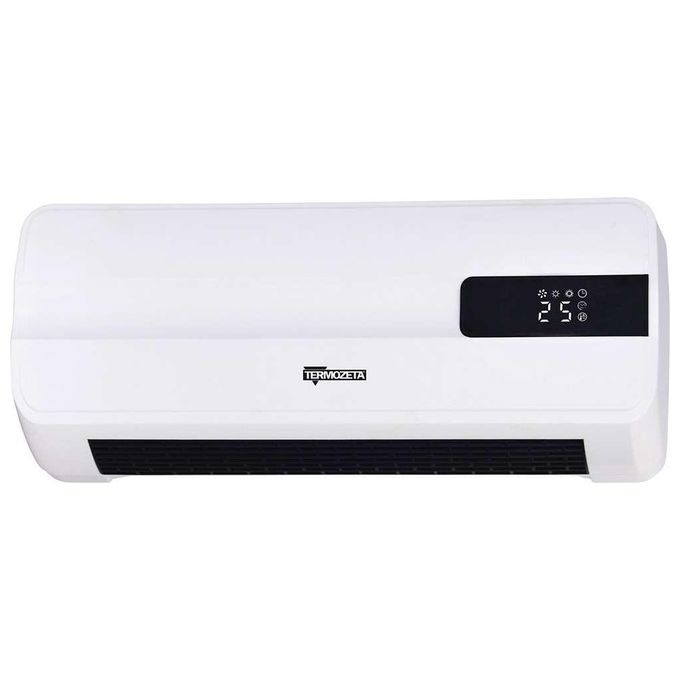 Termozeta TZR06N Termoventilatore Murale Ceramico PTC 2000W Display LED Telecomando Timer colore Bianco