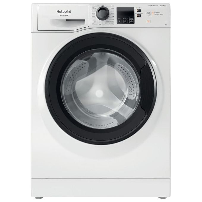 Hotpoint NF827WK IT Lavatrice Carica Frontale 8 Kg 1200 rpm Classe A Inverter Vapore Steam Hygiene (85x59.5x60.5 cm) colore Bianco