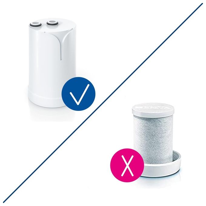 Brita 1052066 ON TAP V Filtro Acqua Rubinetto 4 Stadi 600 L Riduce Cloro Metalli e PFAS colore Bianco