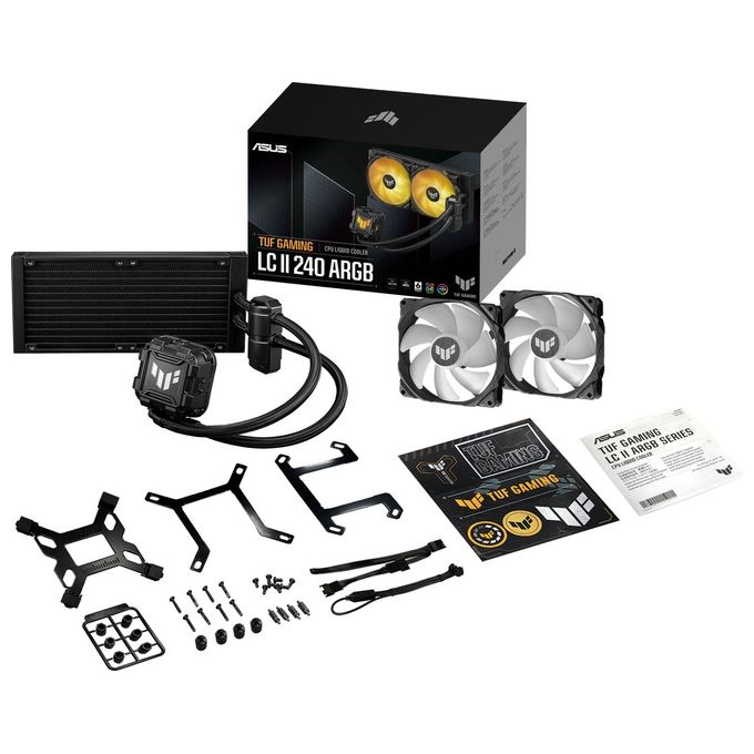 Asus 90RC00U1-M0UAY0 TUF Gaming LC II 240 Dissipatore a Liquido CPU 240mm 2 Ventole ARGB 120mm LGA1700 AM5 Aura Sync colore Nero