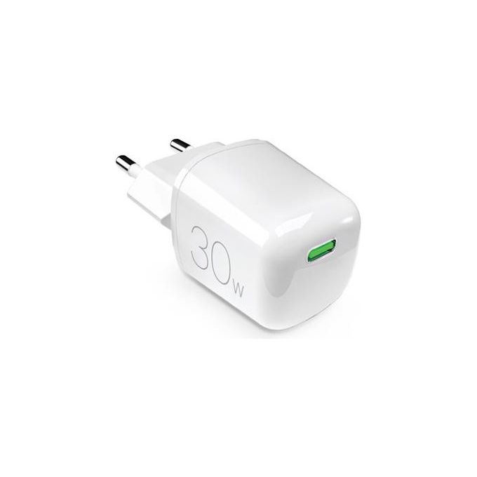 PURO PUFCMTCUSBC30WGWHI MiniPro Caricabatterie da Parete 30W USB-C GaN Ricarica Rapida Interno colore Bianco