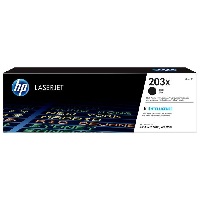 HP CF540X Toner Originale Alta Capacita' HP Color LaserJet Pro M254 M280 M281 3200 Pagine colore Nero