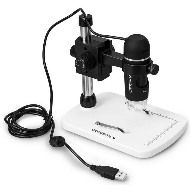 DIPROGRESS DP-H-USB5 HOOKE Microscopio Digitale Portatile 5MPX Ingrandimento 10X-300X con Tavolino colore Nero
