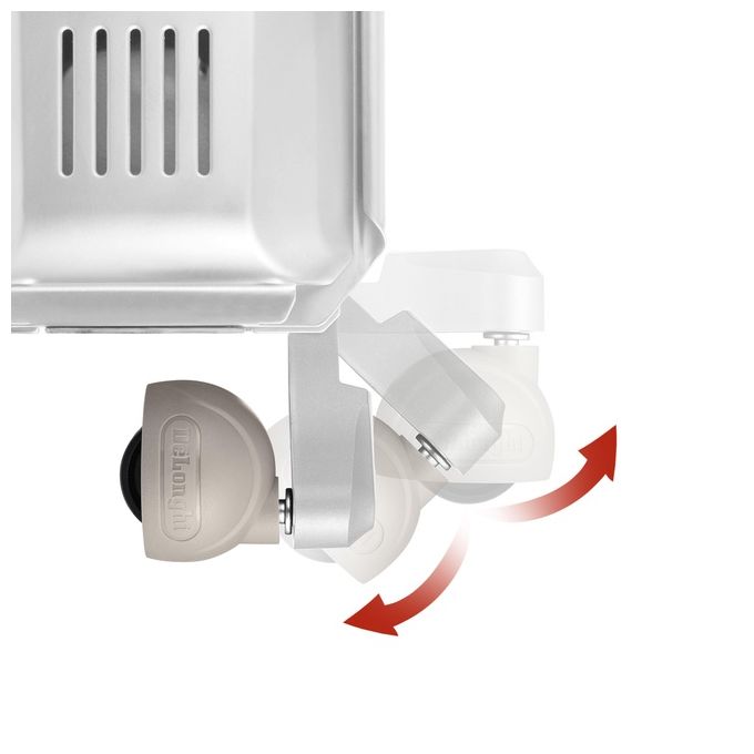 De'Longhi V550918T.WB Serie Vento Radiatore ad Olio 9 Elementi 1800W Timer Antigelo per ambienti fino a 54 m² colore Bianco