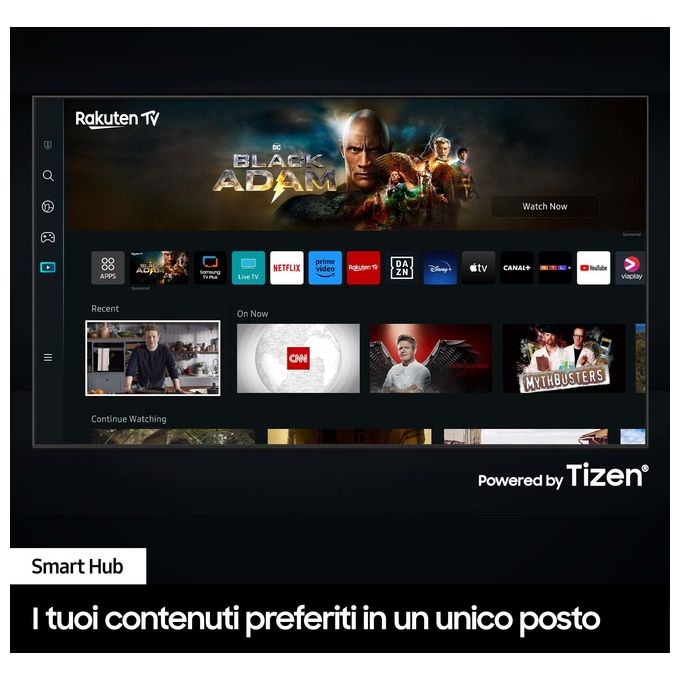 Samsung QE98Q80CATXZT Serie 8 Smart TV QLED 4K 98'' Neural Quantum 4K Motion Xcelerator Turbo+ Dolby Atmos colore Argento