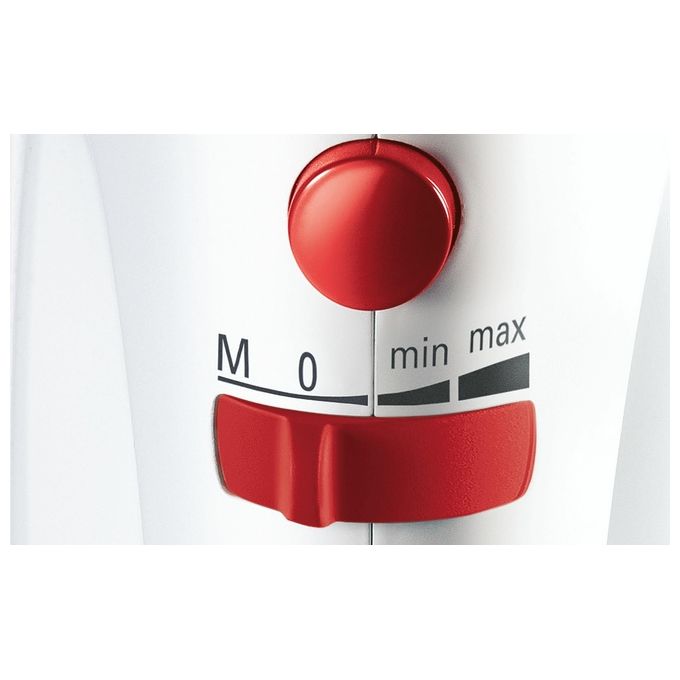 Bosch MFQP1000 YourCollection Sbattitore Manuale 300 W 2 velocita' Turbo fruste in acciaio inossidabile colore Bianco Rosso