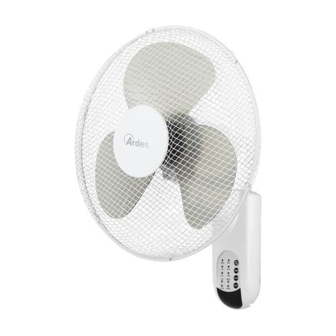 Ardes AR5W40RW Pareto Cool Ventilatore da Parete 40cm 3 Velocita' Telecomando Timer 7.5h 50W colore Bianco