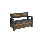 Keter K261839 Deco Bench Cassapanca da Giardino con Seduta 227 L tecnologia DecoCoat colore Walnut