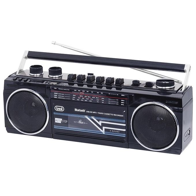 Trevi RR 501 BT Stereo Boombox Portatile Bluetooth Usb SD MP3 Nero