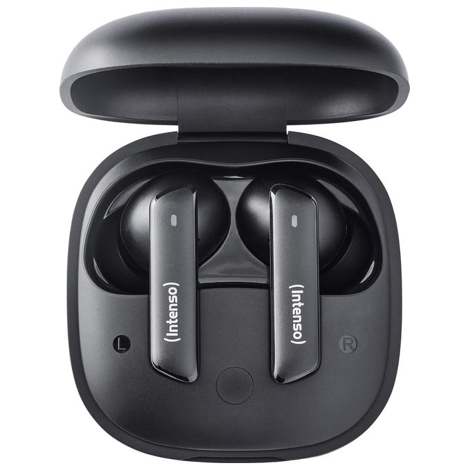 Intenso Buds Pro Cuffie TWS True Wireless T510HAE con Hybrid ANC ENC Bluetooth e fino a 35 Ore di Riproduzione Musicale Nero