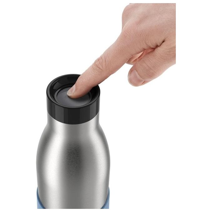 Emsa Bottiglia Termica Quick Press BluDrop Azzurro