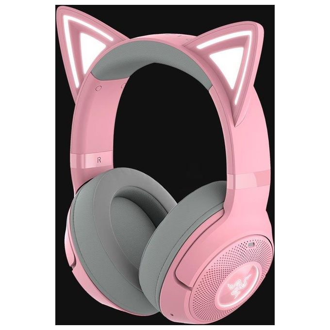 Razer RZ04-04860100-R3M1 Kraken Kitty V2 Auricolare Bluetooth 5.2 Gaming con Driver TriForce 40 mm e Illuminazione RGB Razer Chroma colore Rosa