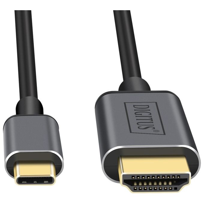 Digitus DA-70821 Adattatore USB-C HDMI 1.8 m 4K 30Hz USB 3.1 Gen 1 5 Gbps ARC Plug and Play colore Nero