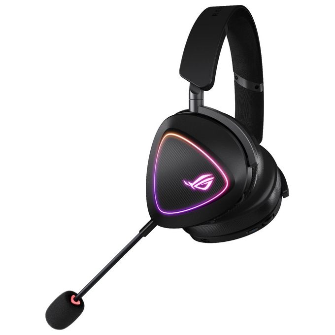 Asus DELTA II ROG Cuffie Gaming Wireless Tri-Mode 2.4 GHz Bluetooth USB-C Driver 50mm Microfono staccabile RGB 140h colore Nero