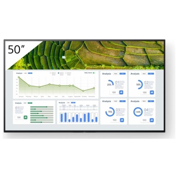 Sony FW-50BZ30L Pannello Piatto per Segnaletica Digitale 50'' 4K Ultra HD Wi-Fi 440 cd-m² Android TV colore Nero