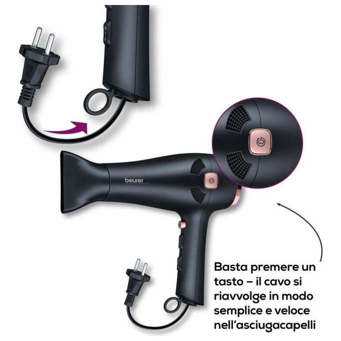 Beurer HC 55 Asciugacapelli con Cavo Retraibile