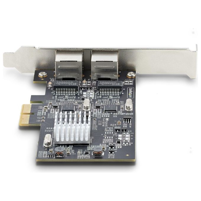 StarTech PR22GI-NETWORK-CARD Scheda di rete PCIe 2 porte 2.5 Gbps con chipset Intel I225-V colore Nero