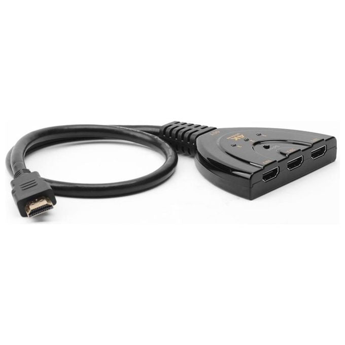 Techly 360042 Switch Hdmi 3x1 Pigtail 4K Nero