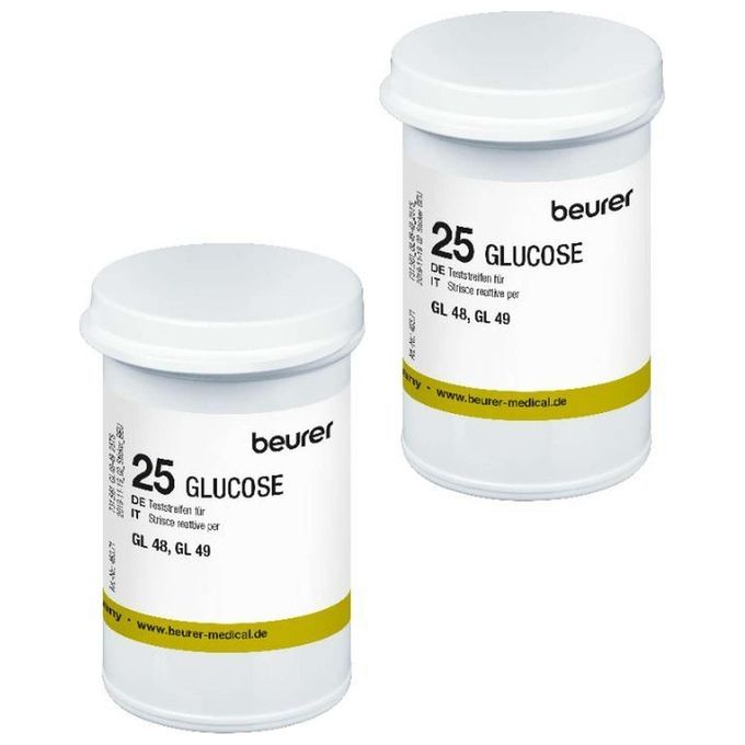 Beurer 46370 Strisce Reattive Glicemia per GL 48 e GL 49 50 pz 2x25 code-free 0,5 µl dispositivo medico