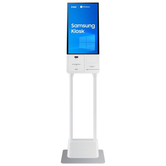 Samsung LH24KMC3BGCXEN KM24C-3 Kiosk Design Monitor LED 24'' Full HD Touch Screen Capacitivo Windows 10 IoT Enterprise Intel Core i3 colore Bianco