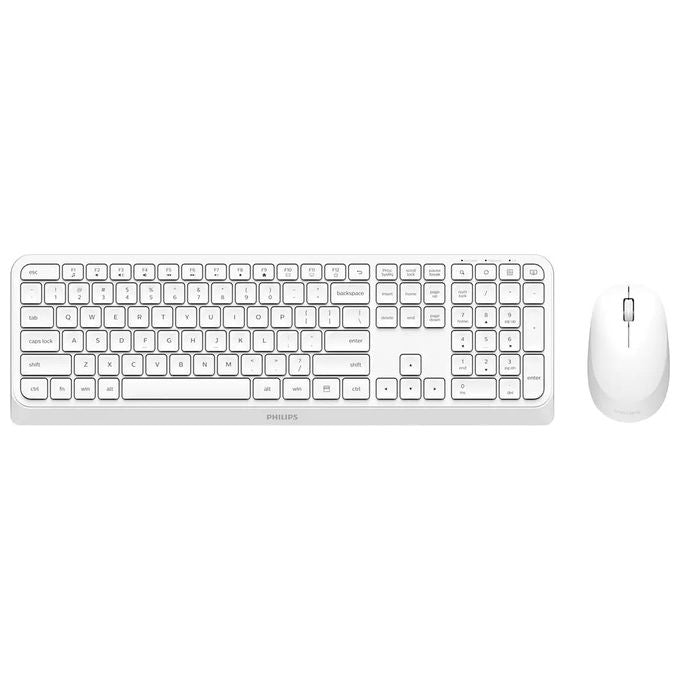 Philips 3000 series SPT6307W-34 Tastiera Mouse Incluso RF Wireless QWERTY Inglese Bianco