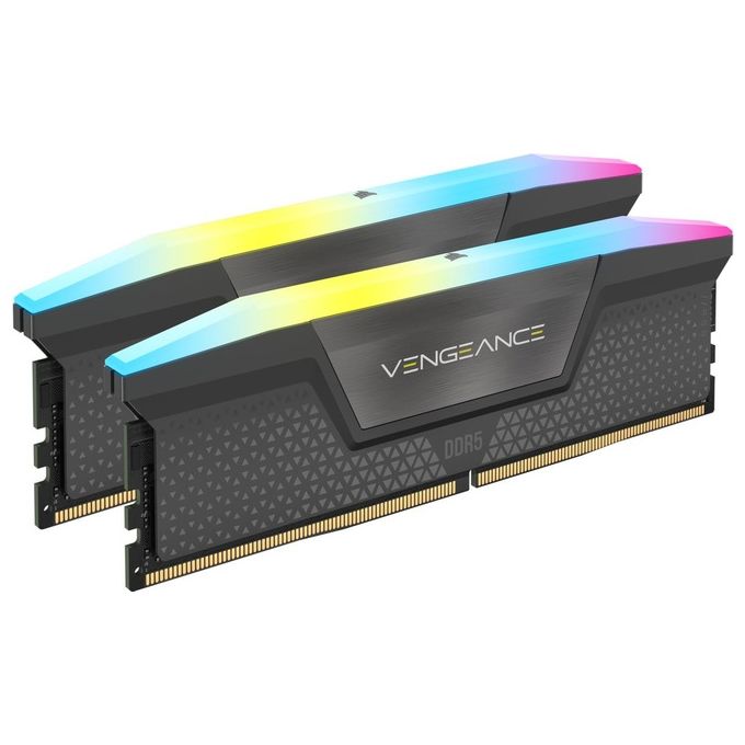 Corsair CMH32GX5M2B6000Z30K Vengeance RGB Memoria RAM 32 GB 2 x 16 GB DDR5 6000 MHz CL30 colore Nero