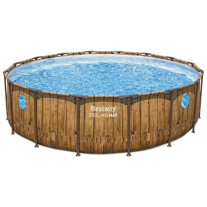 Bestway Piscine Tonde C-Tel. Rattan 488X122 -56725