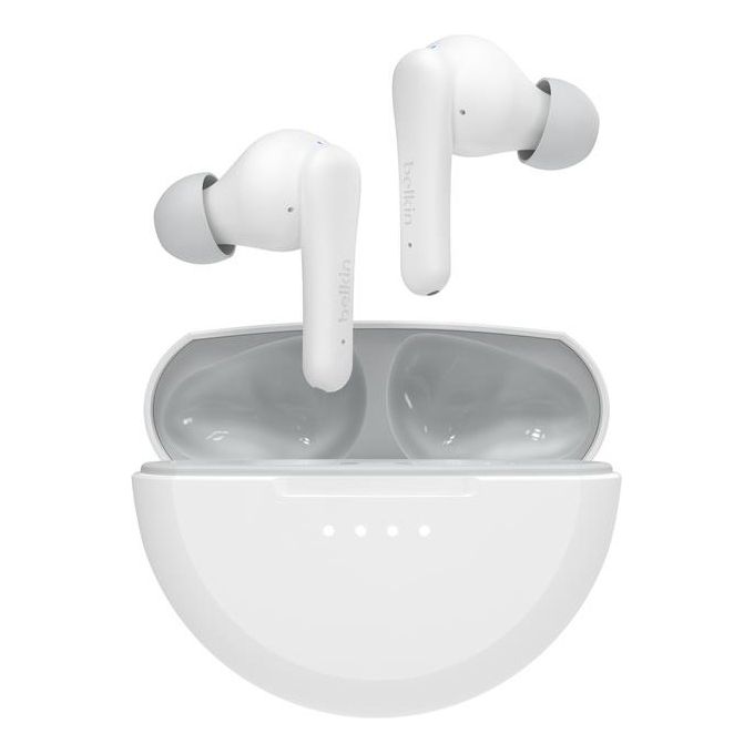 Belkin AUC011BTWH SoundForm Nano 2 Cuffie Wireless In-ear per Bambini Bluetooth 5.3 IPX5 85 dB colore Bianco