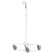 Compulocks MCRSTDEXW Carrello Multimediale Mobile con Braccio Articolato VESA 75x75 100x100 mm per Schermo fino a 15'' Altezza Regolabile 1160-1590 mm con Ruote Bloccabili colore Bianco