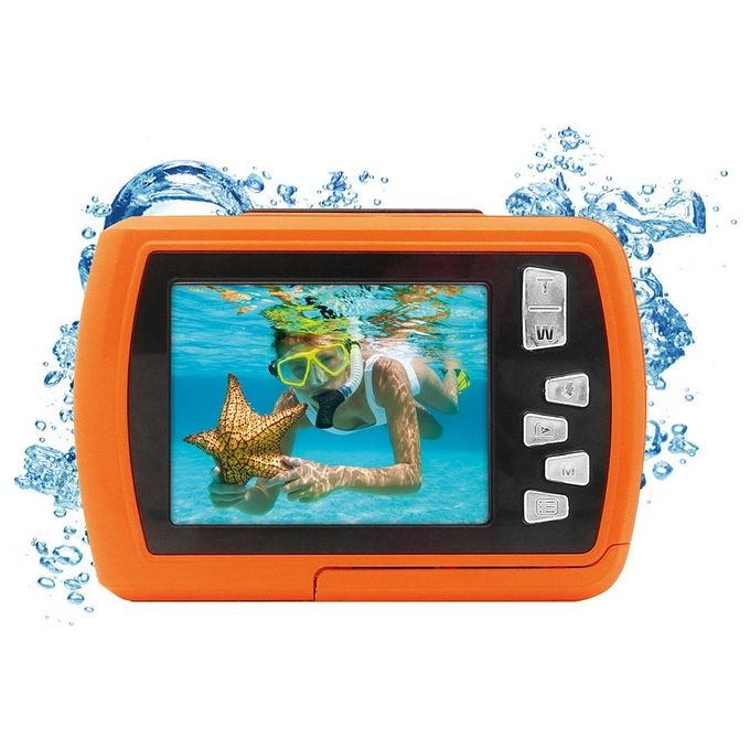 Easypix W2024-O Aquapix W2024 Splash Fotocamera Digitale Impermeabile fino a 3 m Risoluzione 16 MP Zoom Digitale 8x Display 6,1 cm colore Arancione