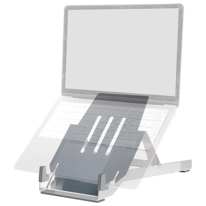 R-Go Tools RGORIBASI Supporto per laptop R-Go Riser Basic Regolabile in Altezza 3 Posizioni Alluminio HYLITE colore Argento