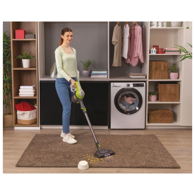 Hoover HF110H HF1 Aspirapolvere Senza Filo Ciclonico Senza Sacchetto 0.9 L 170W autonomia 30 min colore Grigio Lime
