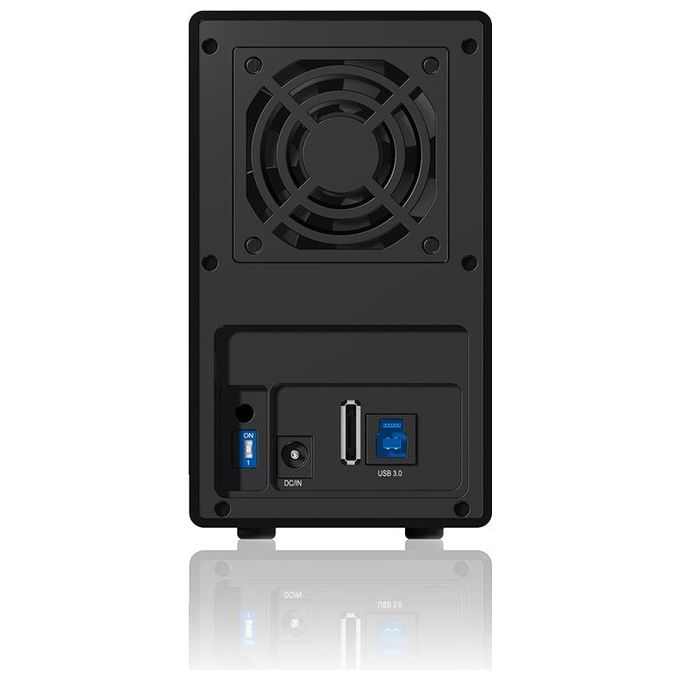 Icy Box IB-RD3620SU3 Box 2-bay 3.5 pollici JBOD con USB 3.0-eSATA Nero