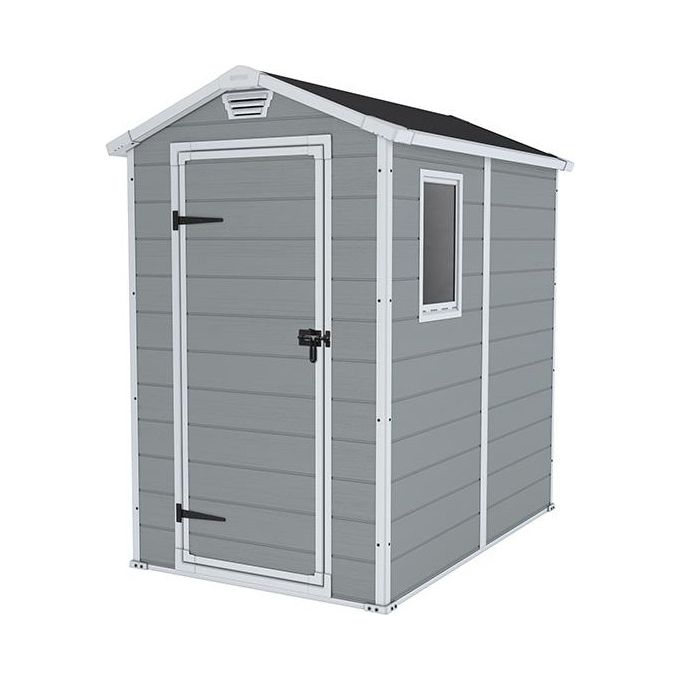 Keter Casetta da Giardino Manor 4X6 in Resina 130x192x198h Grigio
