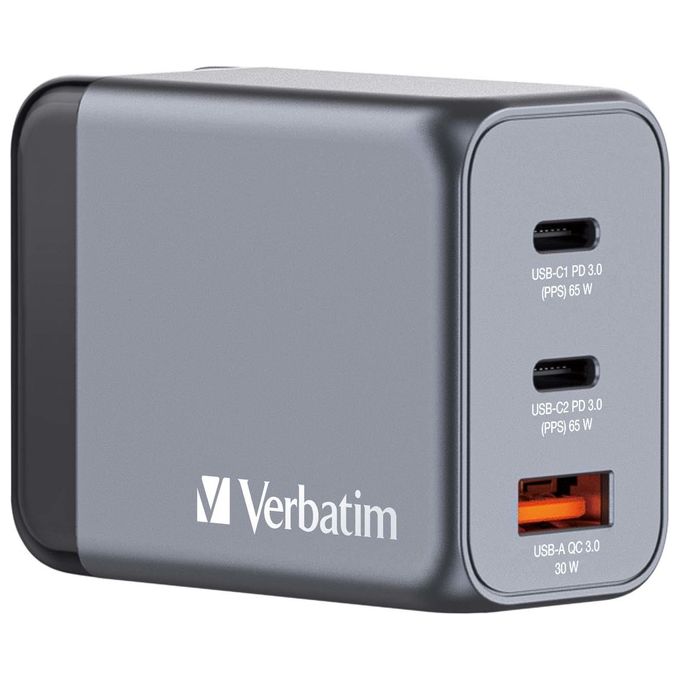 Verbatim GNC-65 Caricatore Universale Nero-Grigio AC Ricarica Rapida Interno