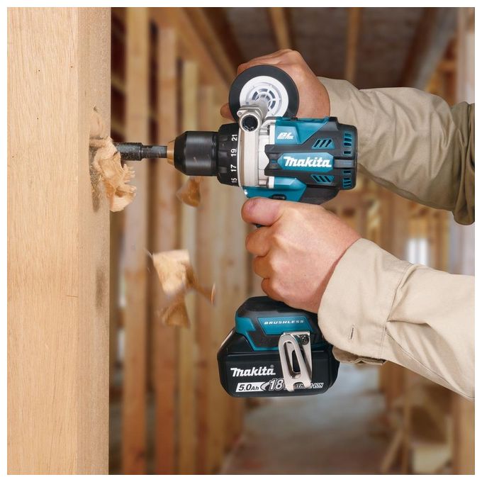 Makita DDF492Z Trapano Avvitatore 18V Motore Brushless 2100 Giri-min 141 Nm Impugnatura a Pistola Mandrino Autoserrante colore Blu Nero
