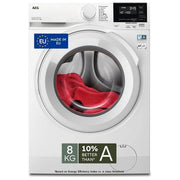 Aeg LR7G84GW ProSteam Lavatrice Caricamento Frontale  PreciseWash Classe Energetica A Capacita' di carico 8Kg Centrifuga 1400 Giri Inverter motor Vapore Refresh MixLoad 69min HYGIENE RIMUOVE Bianco