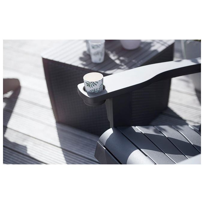 Keter Alpine Adirondack Sedie Poltrone da Giardino Look Legno Grafite