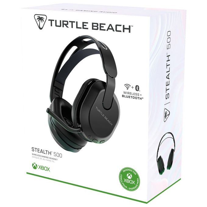 Turtle Beach TBS-2103-05 Stealth 500 Cuffie da gioco wireless con connessione 2.4 GHz e Bluetooth 5.2 per Xbox Series X-S Xbox One e PC batteria 40 ore colore Nero