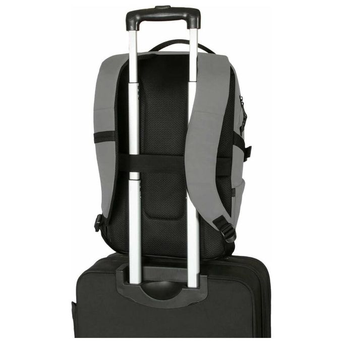 Targus TBB64904GL Terra EcoSmart Zaino per Laptop 15-16 Pollici 23 L con Scomparto Antipioggia e Sistema Fissaggio Casco colore Grigio