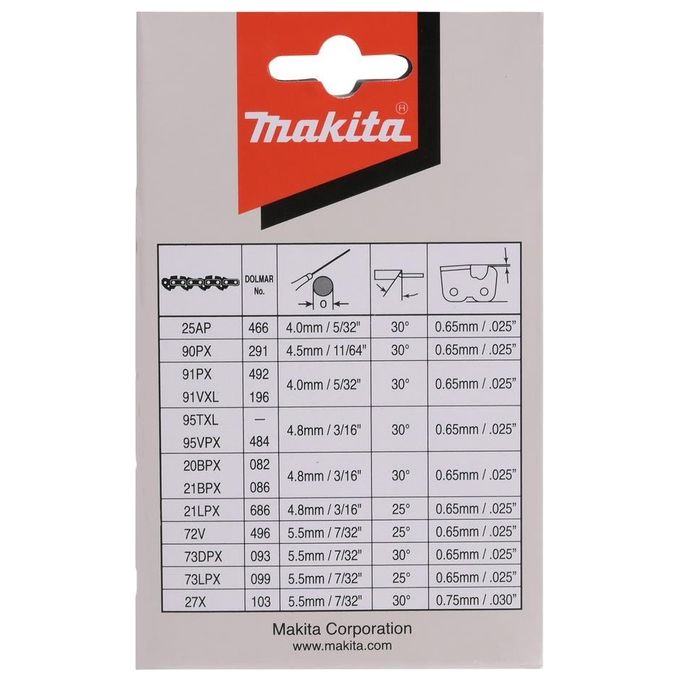 Makita 191H02-6 Catena per Motosega 35cm 1.1mm 3-8  HM