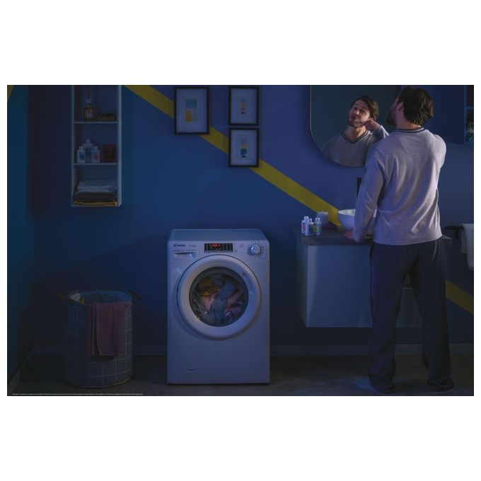Candy COW4854TWM6-1-S Smart Pro Lavasciuga Carica Frontale 8-5 Kg 1400 rpm Classe D Wi-Fi Inverter BPM Aquastop (85x60x54 cm) colore Bianco