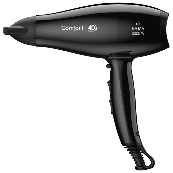 Ga.ma GH0532 Comfort 4D Therapy Asciugacapelli 2200W Ozone Ion Plus Tormalina 2 Velocita' 3 Temperature Diffusore colore Nero