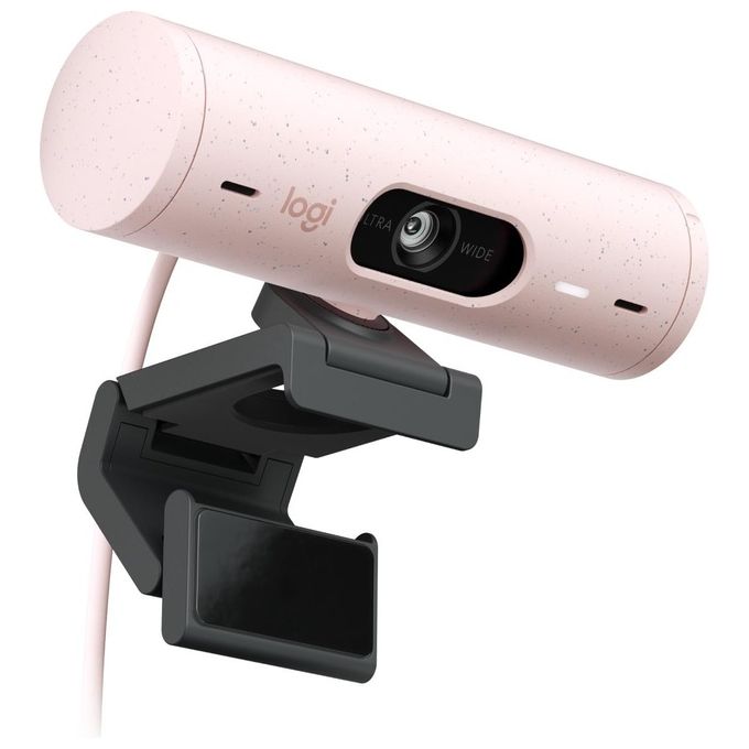 Logitech 960-001421 Brio 500 Webcam Full HD 1080p 4 MP USB-C Doppio Microfono 90° colore Rosa