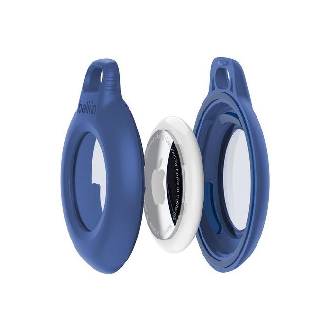 Belkin Supporto Impermeabile per Apple Airtag con Portachiavi Blue