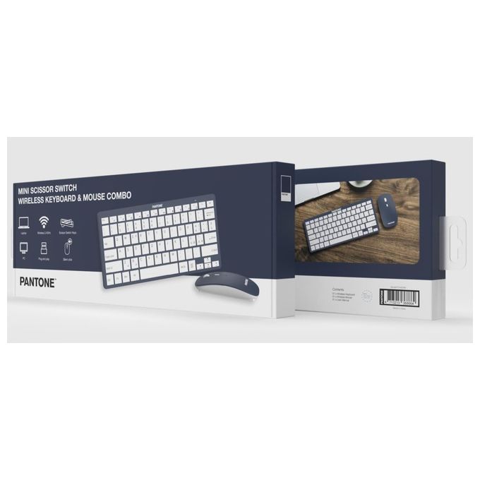 Pantone Tastiera con Mouse Navy