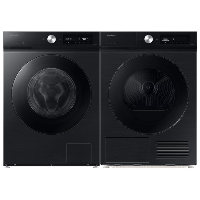 Samsung BESPOKE AI WW90DB7U94GBU3 Lavatrice caricamento frontale Ecodosatore 9Kg 1400 giri Classe A Colore nero