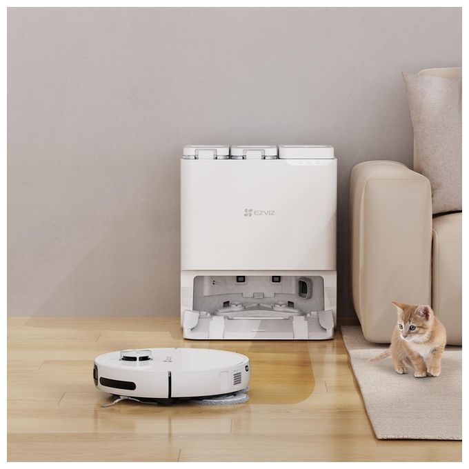 EZVIZ CS-RS20-PRO-PGA2 RS20 PRO Robot aspirapolvere Lavapavimenti connesso LiDAR 7200 Pa Wi-Fi autonomia 220 min colore Bianco