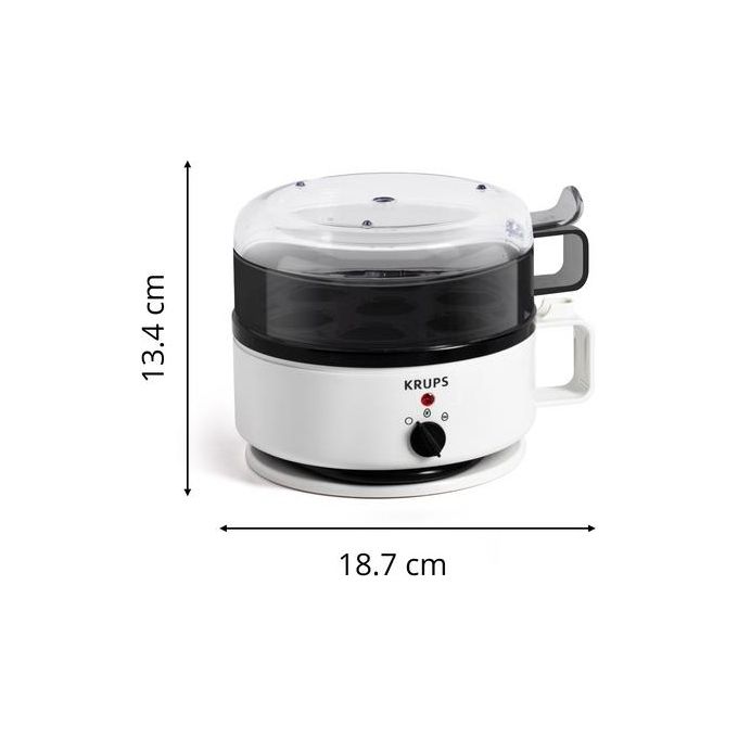 Krups EG230115 Ovomat Super Cuociuova 7 Uova Segnale Fine Cottura Mantenimento in Caldo colore Bianco